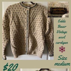 Vintage Eddie Bauer wool cardigan